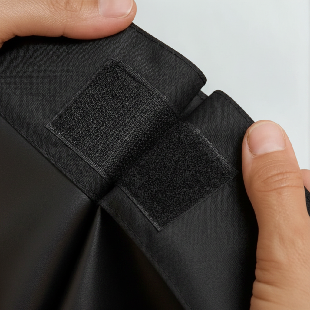 Blackout Blind Velcro Detail - Black